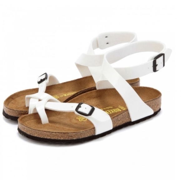 white yara birkenstocks